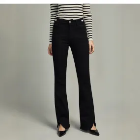 2025    New 2025n Versatile Speaker Jeans Black High Waist Skinny Straps Design Sense Fashion Casual Women's Trousers
