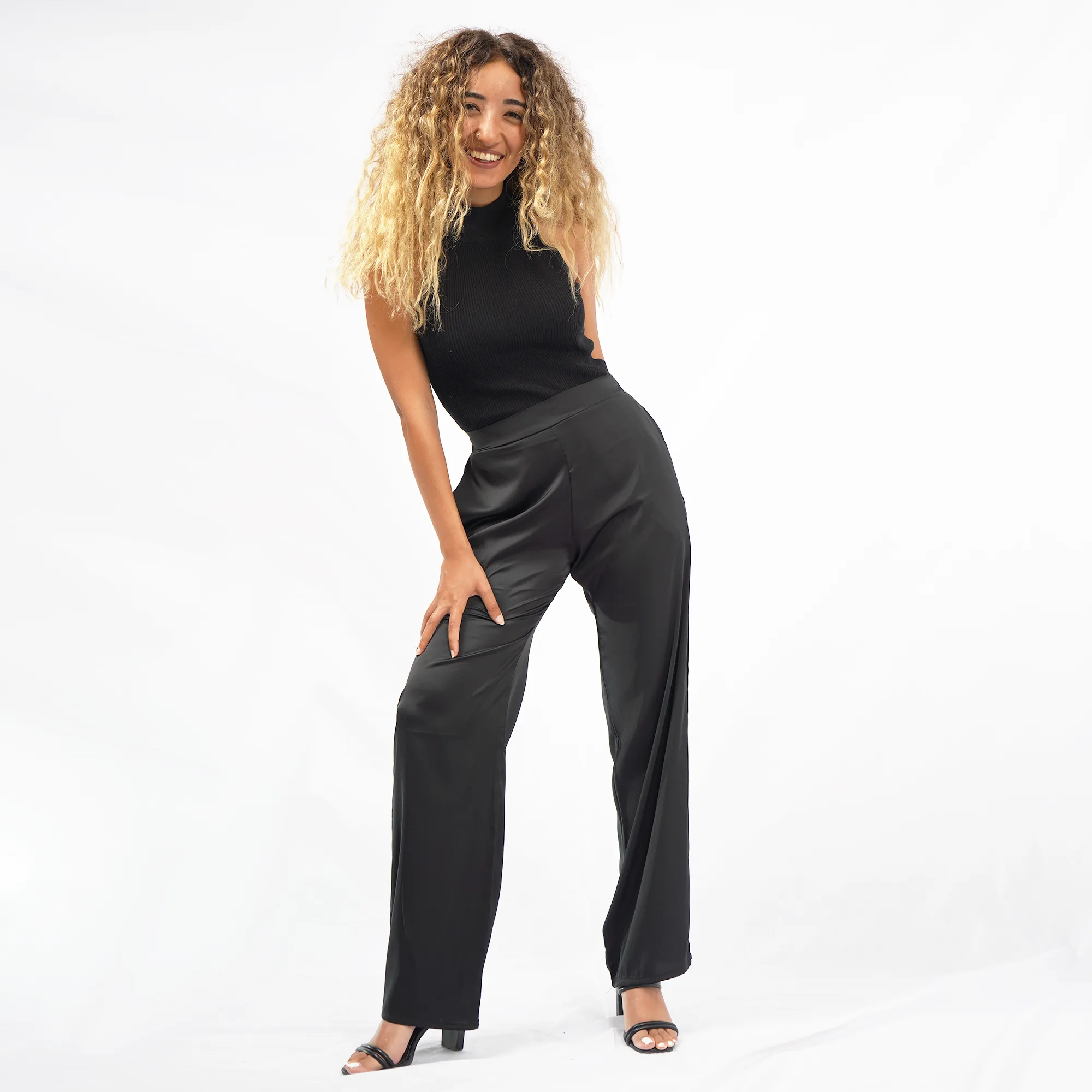 Black Silk Pants