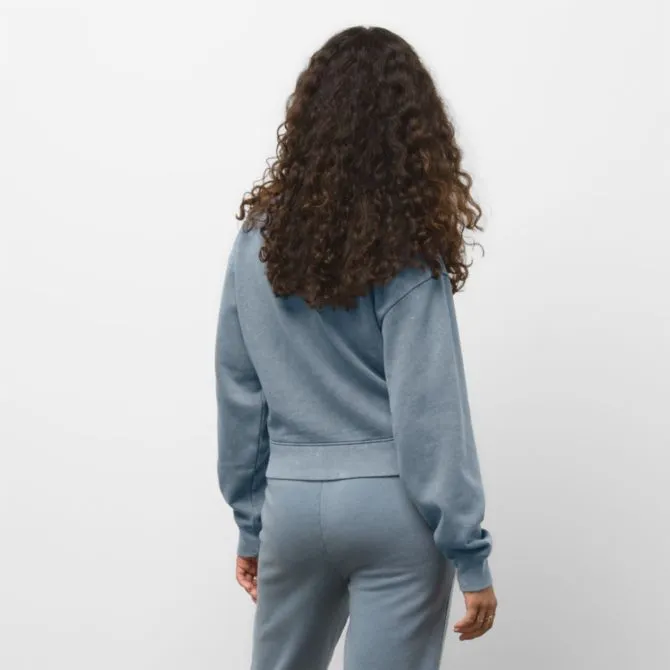 Concrete Wash Boxy Pullover Crew - Blue Mirage