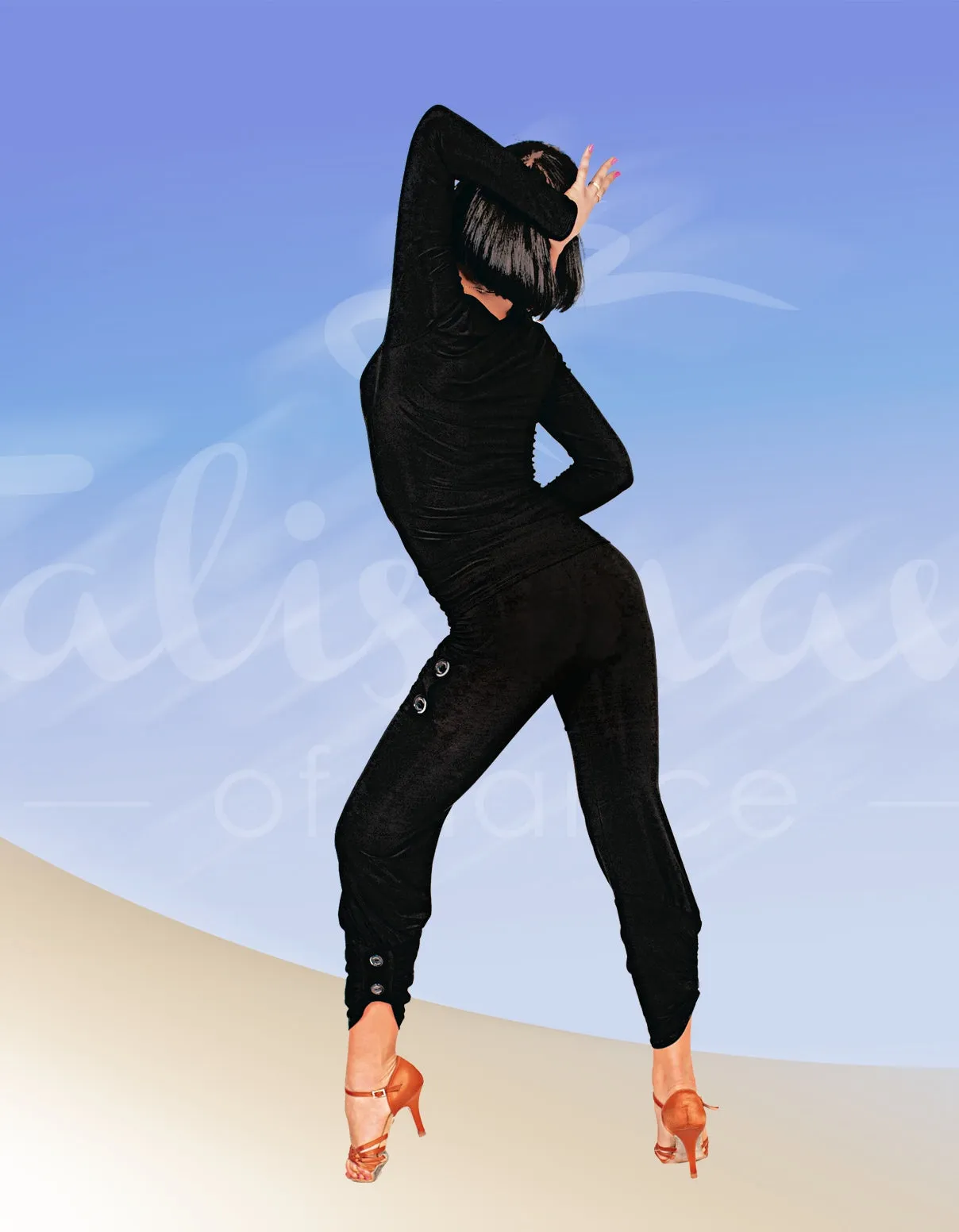 Draped trousers for dancing. Women's trousers for Argentine tango. Dancing clothes.