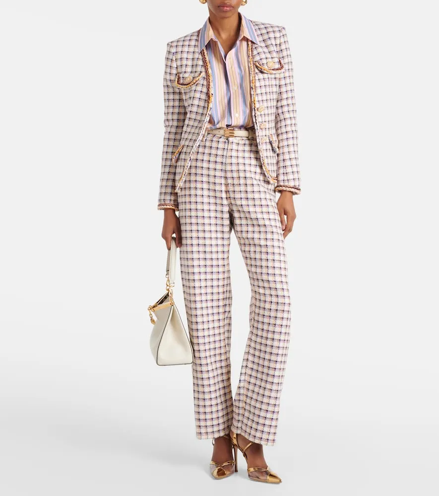 Etro Checked cotton-blend jacket
