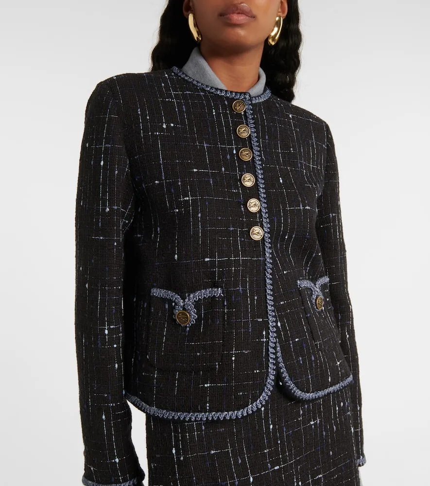 Etro Cotton and linen-blend tweed jacket