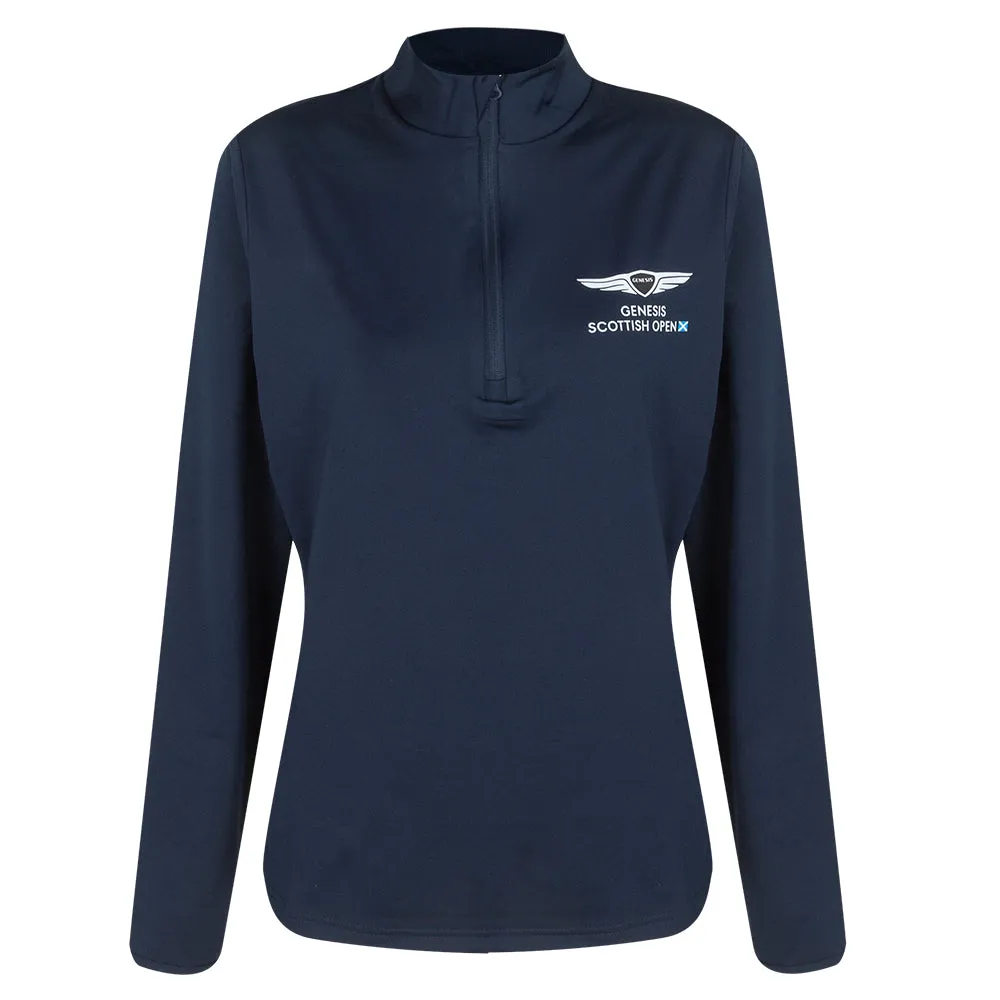 Genesis Scottish Open Women's Navy 1/4 Zip Mid Layer