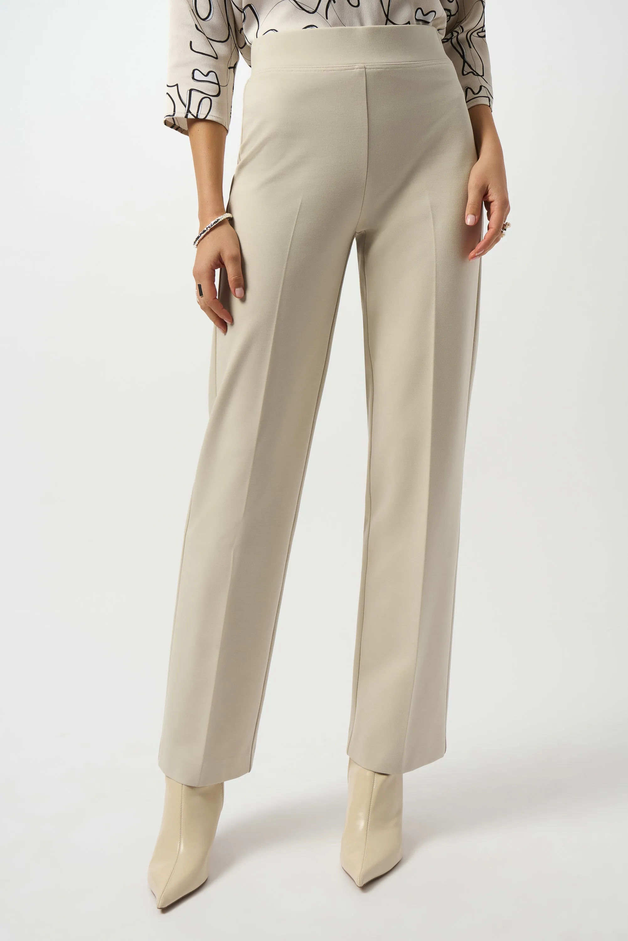 Heavy Knit Wide Leg Pull-On Pants