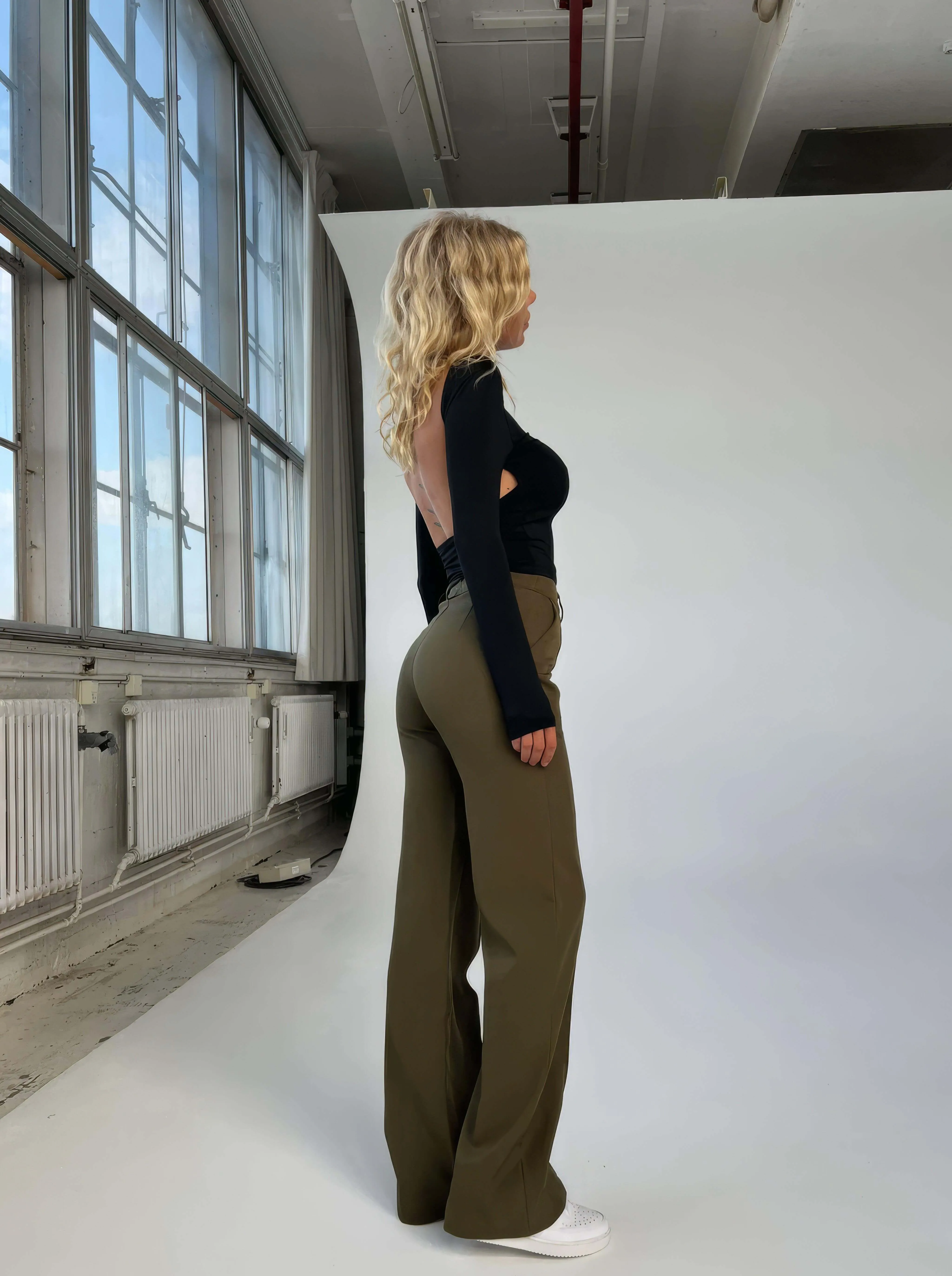 High-Waisted Elegant Women's Trousers