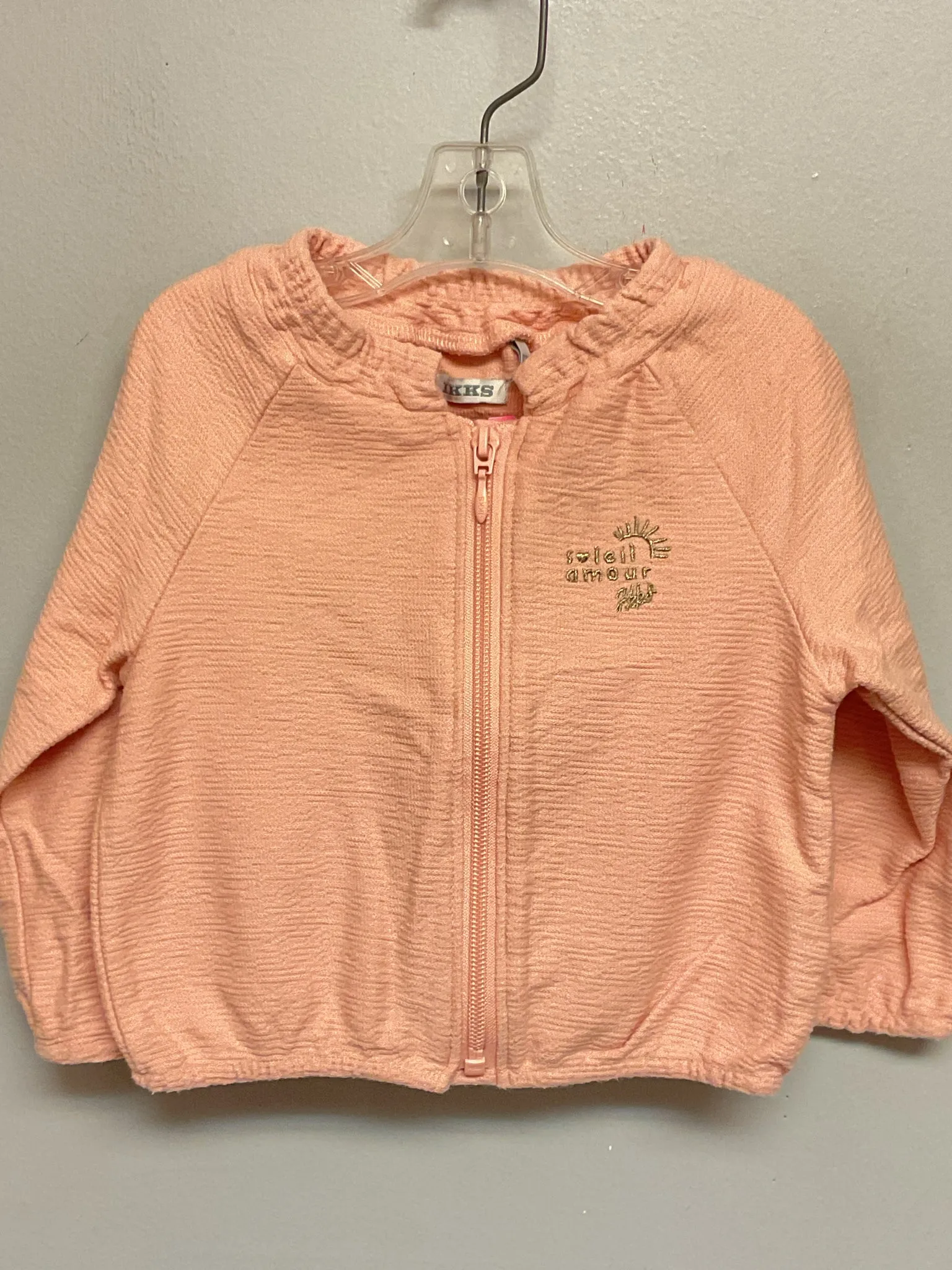 IKKS Size 18M Peach Cotton Infant Girls Jackets