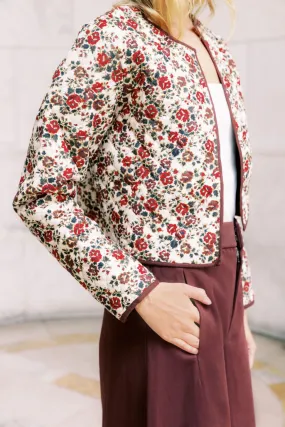 MASON'S DAUGHTER Ava Jacket, Quilted Floral Printed Velvet