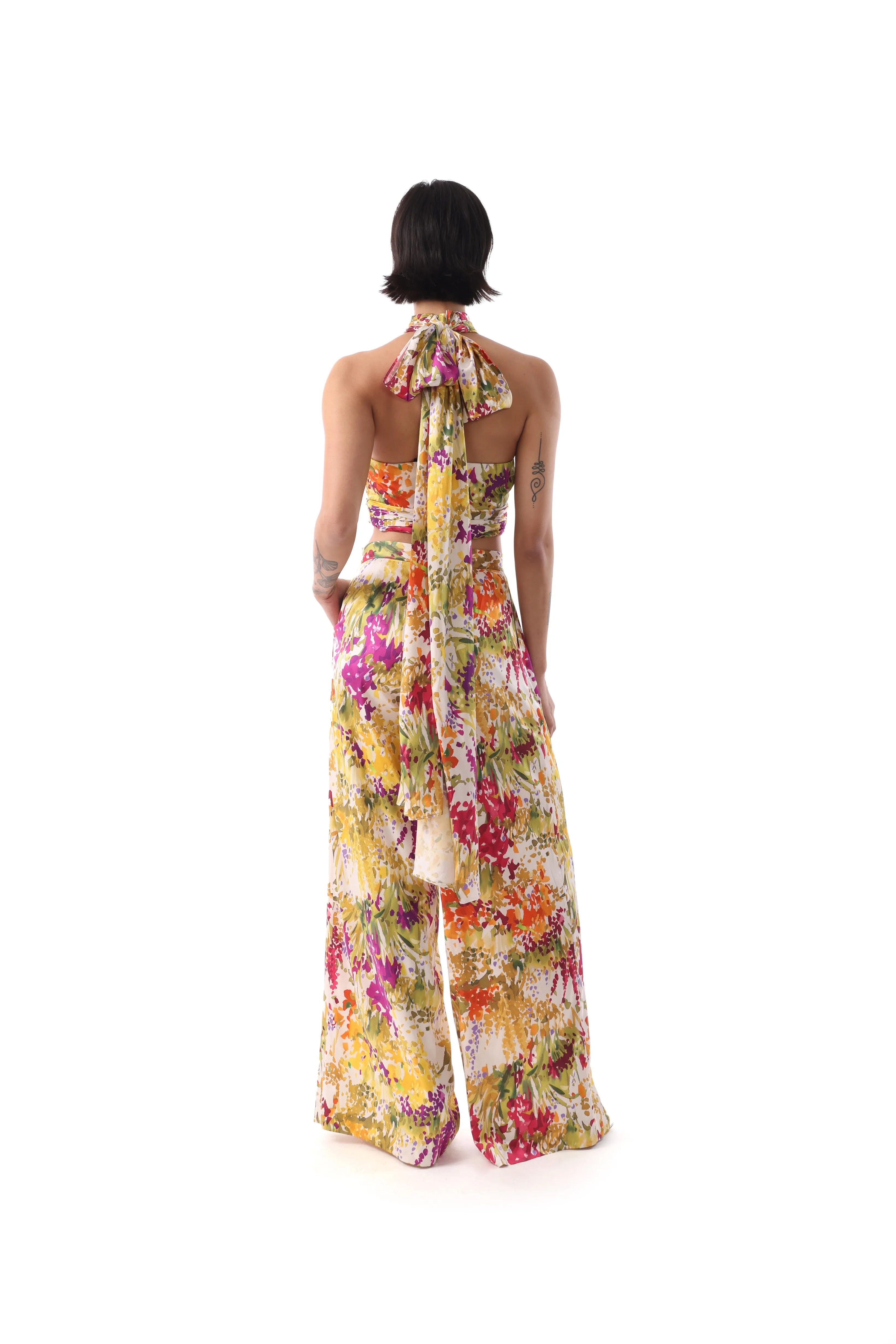 MIRANDA Floral Wide-Leg Pants