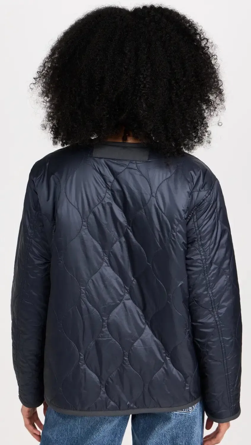 Velvet Marissa Reversible Quilted Sherpa Lined Jacket- Navy