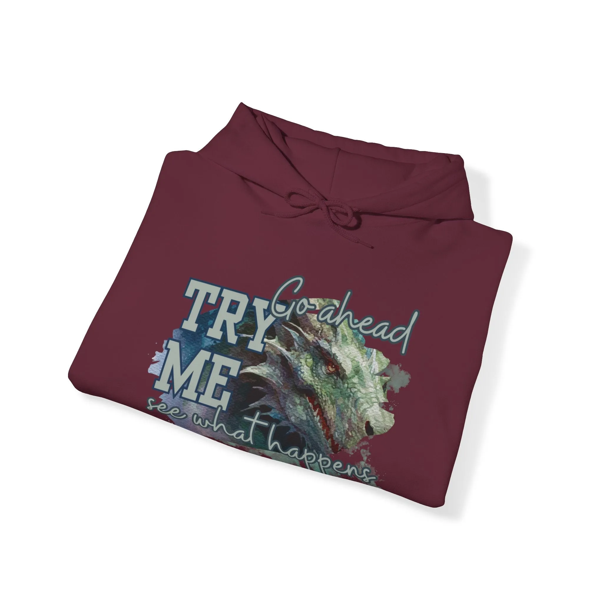 Women's Hoodie: 'Go Ahead, Try Me. See What Happens'